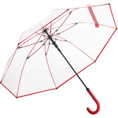 Ett genomskinligt paraply 