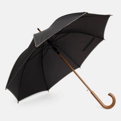 Svart och grått paraplyet