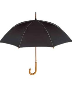 svart och grått paraplyet