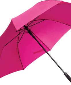 rosa paraply med stor diameter och automatisk öppning