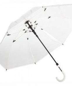 genomskinligt paraply vitt
