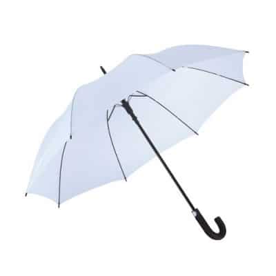 automatiska vitt paraplyet