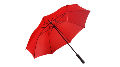 stort rött golfparaply