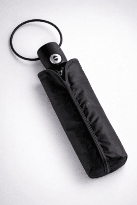 Hopfällbart paraply Hugo med automatisk öppning och stängning via silverknapp 