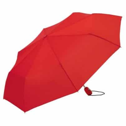 rött hopfällbart paraply