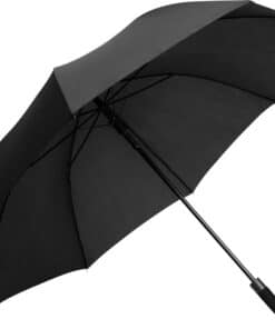 stort svart paraply med automatisk öppning och rymlig skärm för två personer